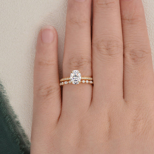 The Aurora Set — Oval Lab Diamond Bridal Wedding Ring Set III