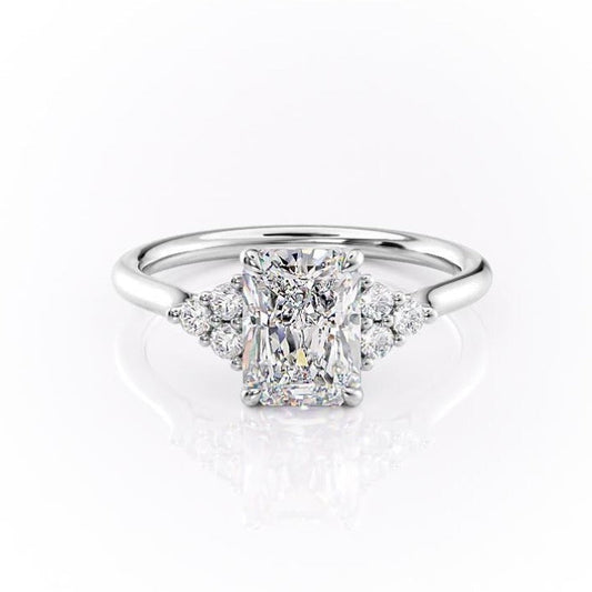 The Isla — Radiant Lab Diamond Side-Stone Engagement Ring IV