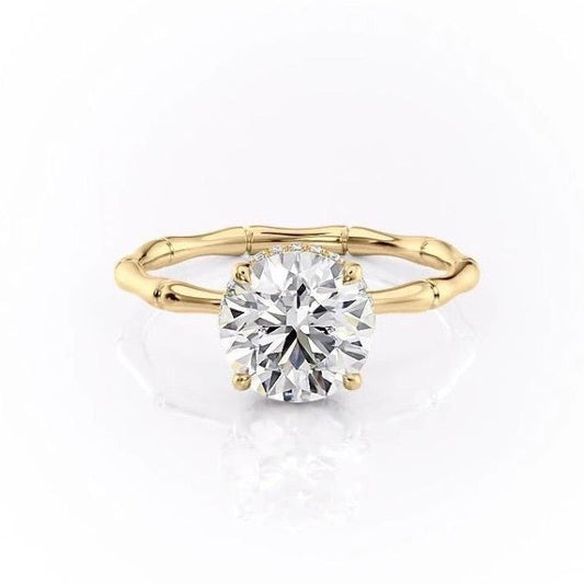 The Grace — Round Lab Diamond Secret Halo Engagement Ring III