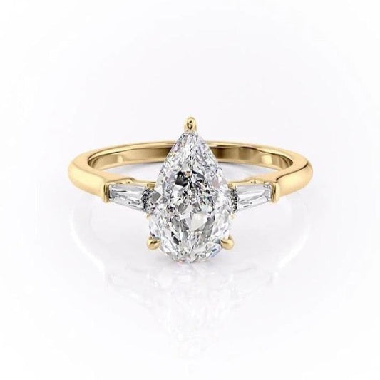 The Rose — Pear Lab Diamond Solitaire Engagement Ring III