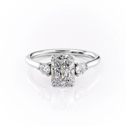 The Violet — Radiant Lab Diamond 3-Stone Engagement Ring