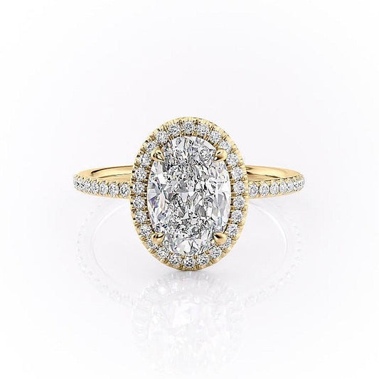 The Aurora — Oval Lab Diamond Halo Engagement Ring