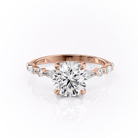 The Grace — Round Lab Diamond Secret Halo Engagement Ring