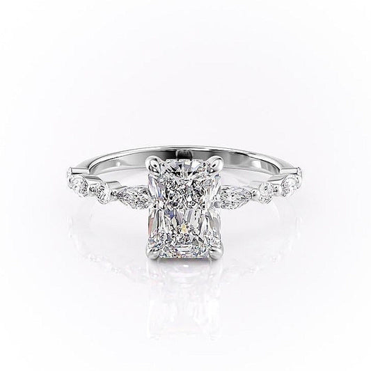 The Isla — Radiant Lab Diamond Secret Halo Engagement Ring