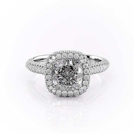 The Aurora — Cushion Lab Diamond Solitaire Engagement Ring II