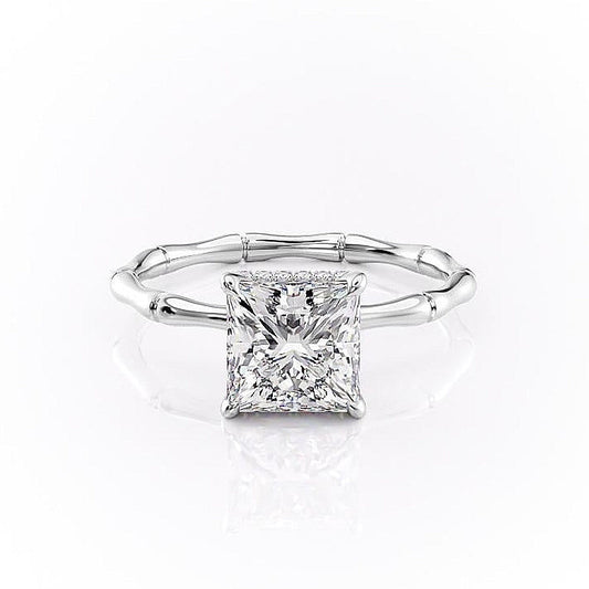 The Clara — Princess Lab Diamond Secret Halo Engagement Ring II