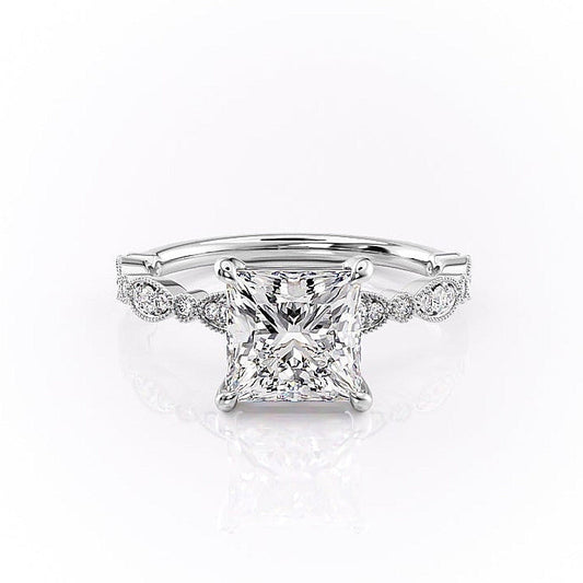 The Grace — Princess Lab Diamond Vintage Engagement Ring II