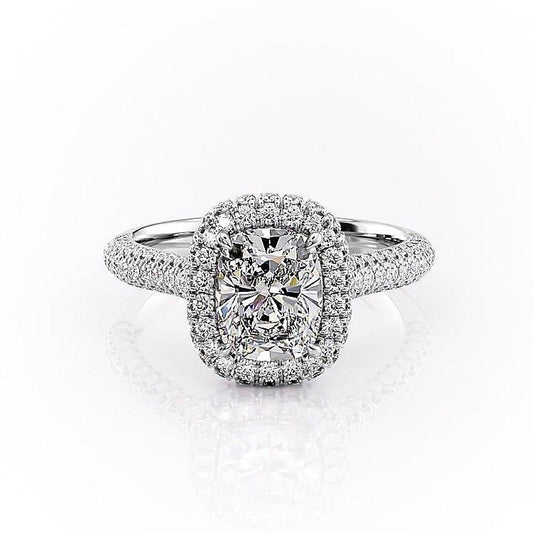 The Luna — Elongated Cushion Lab Diamond Solitaire Ring II