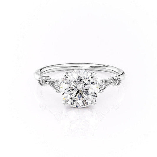The Grace — Round Lab Diamond Vintage Engagement Ring