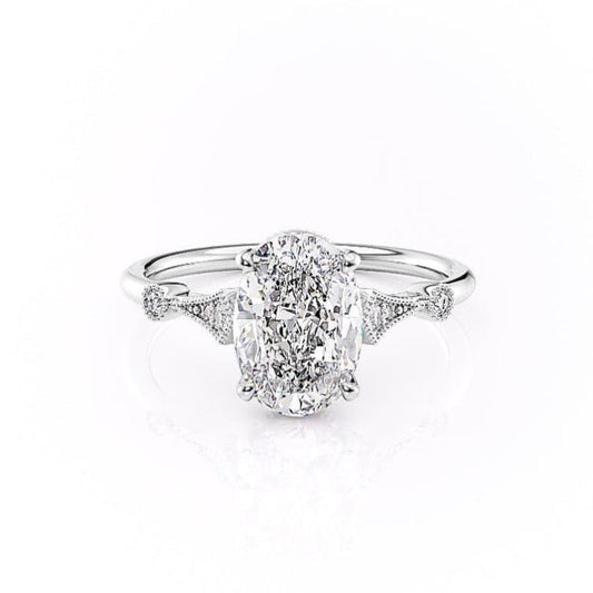 The Grace — Oval Lab Diamond Vintage Engagement Ring