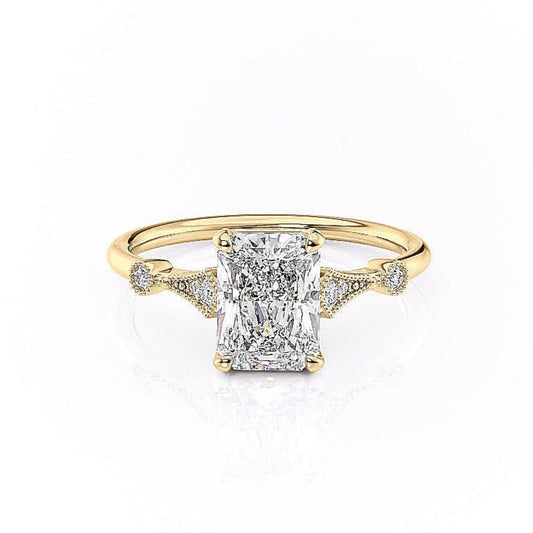The Grace — Radiant Lab Diamond Vintage Engagement Ring