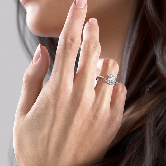 The Clara — Princess Lab Diamond Solitaire Engagement Ring