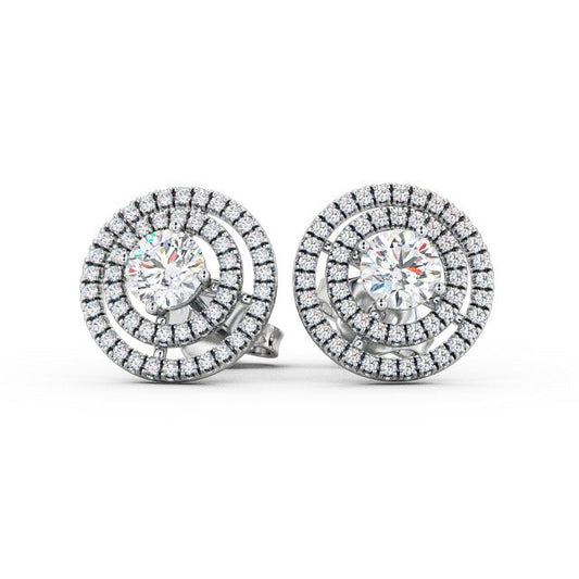 The Aurora Studs — Lab Diamond Halo Stud 0.50ct Each Earrings
