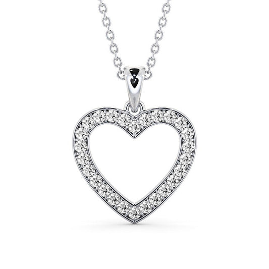The Rose Pendant — Lab Diamond Heart Necklace 0.65ct