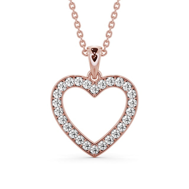 The Rose Pendant — Lab Diamond Heart Necklace 0.65ct