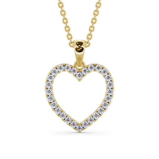 The Rose Pendant — Lab Diamond Heart Necklace 0.70ct II