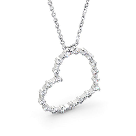 The Rose Pendant — Lab Diamond Heart Necklace 0.70ct