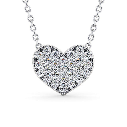The Rose Pendant — Lab Diamond Heart Necklace 0.55ct