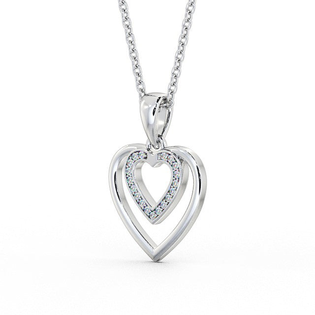 The Rose Pendant — Lab Diamond Heart Necklace 0.15ct