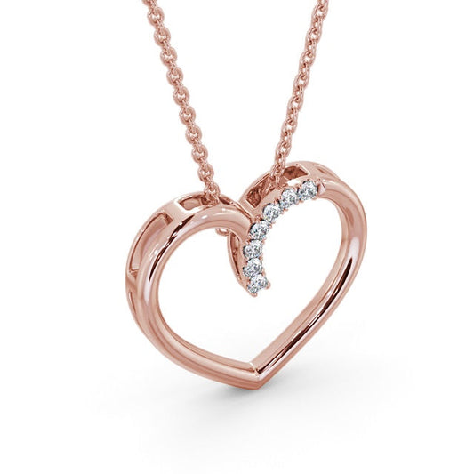 The Rose Pendant — Lab Diamond Heart Necklace 0.20ct