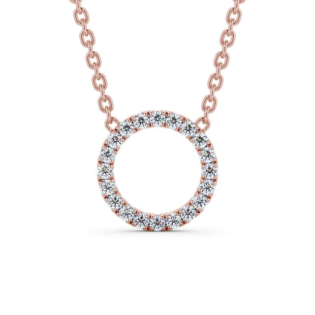 The Aria Pendant — Lab Diamond Halo Circle Necklace 0.35ct III