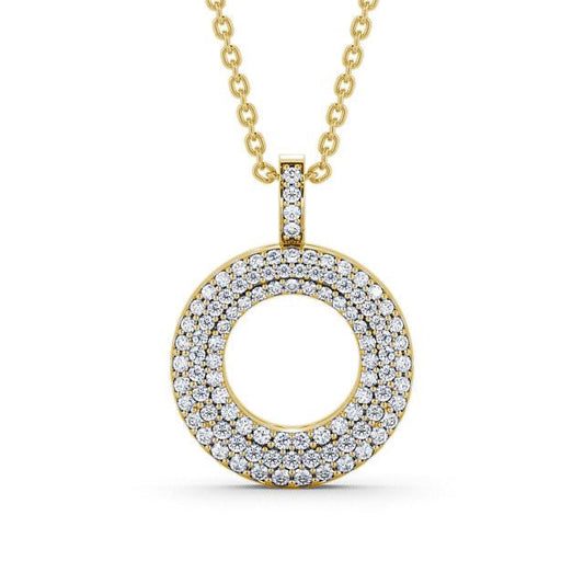 The Aria Pendant — Lab Diamond Halo Circle Necklace 0.75ct