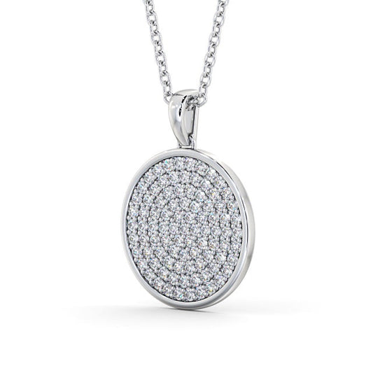 The Aria Pendant — Lab Diamond Halo Circle Necklace 0.60ct