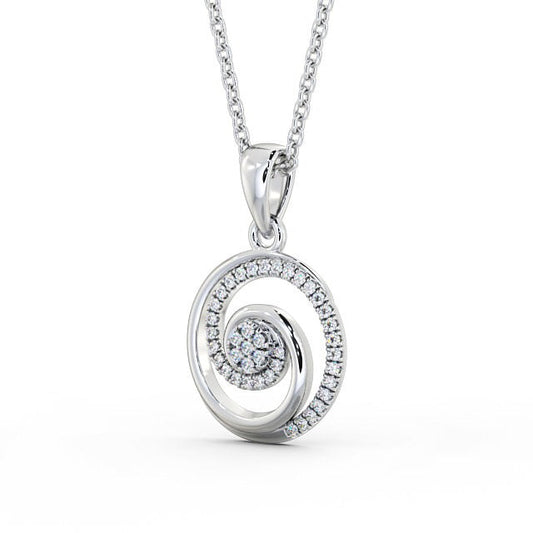 The Aria Pendant — Lab Diamond Halo Circle Necklace 0.35ct