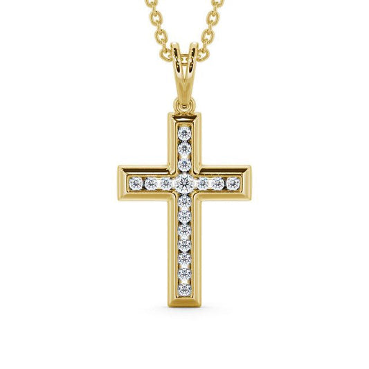 The Clara Pendant — Lab Diamond Cross Necklace 0.45ct