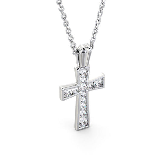 The Clara Pendant — Lab Diamond Cross Necklace 0.40ct