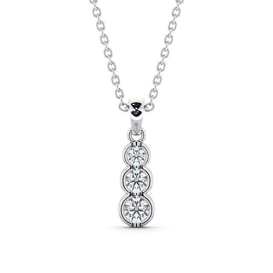 The Violet Pendant — Lab Diamond Trilogy Necklace 0.70ct II