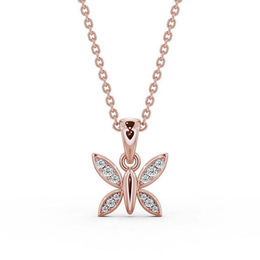 The Maeve Pendant — Lab Diamond Butterfly Necklace 0.20ct