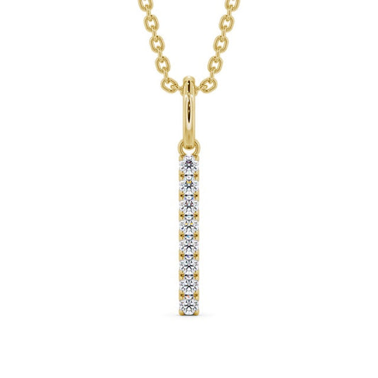 The Eva Pendant — Lab Diamond Bar Necklace 0.20ct II