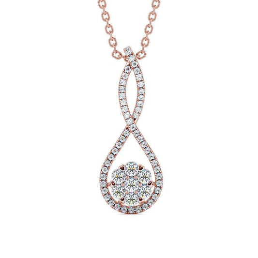 The Juliet Pendant — Lab Diamond Cluster Necklace 0.65ct