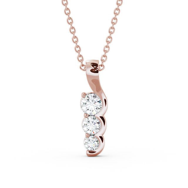 The Violet Pendant — Lab Diamond Trilogy Necklace 0.75ct