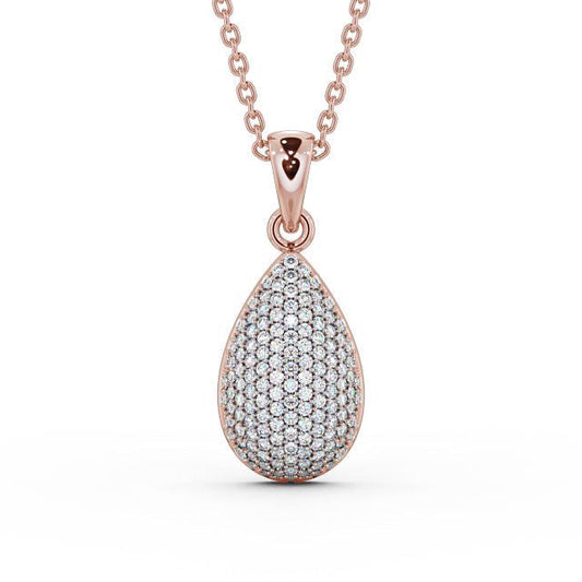 The Celeste Pendant — Lab Diamond Pavé Drop Necklace 0.70ct