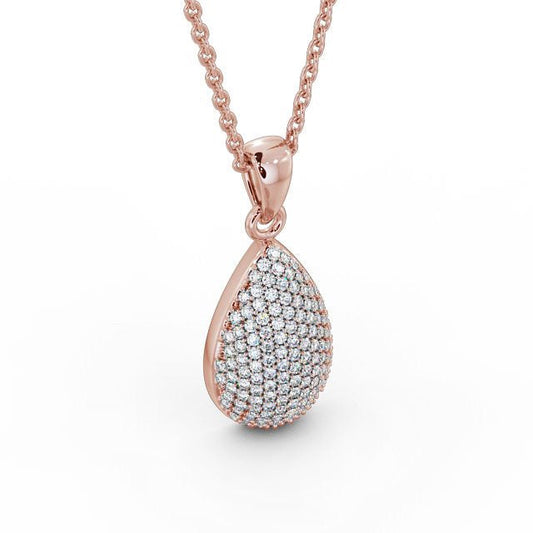 The Celeste Pendant — Lab Diamond Pavé Drop Necklace 0.70ct