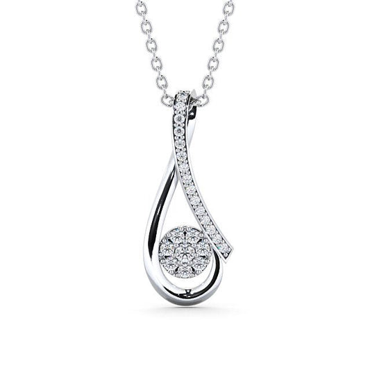 The Juliet Pendant — Lab Diamond Cluster Necklace 0.30ct