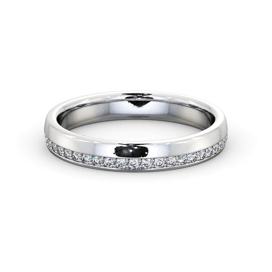 The Isla Band — Round Lab Diamond Offset Eternity Band