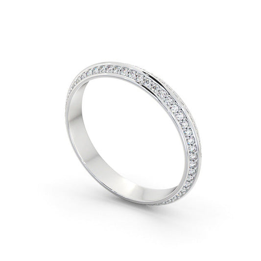 The Isla Band — Round Lab Diamond Double-Edge Eternity Band