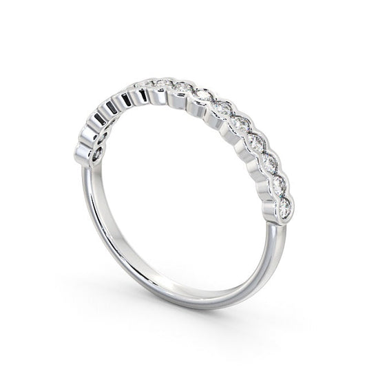 The Eva Band — Round Lab Diamond Bezel-Set Half Eternity Band II