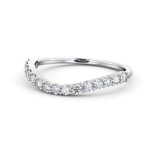 The Nora Band — Round Lab Diamond Contoured Half Eternity Band