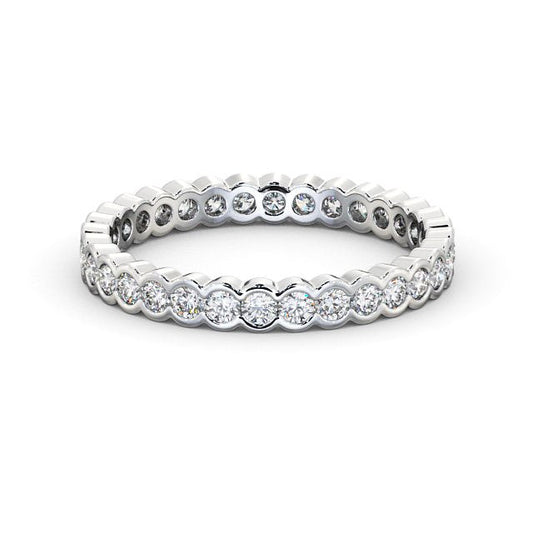 The Eva Band — Round Lab Diamond Bezel-Set Eternity Band III