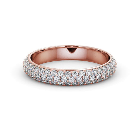 The Celeste Band — Round Lab Diamond Pavé Eternity Band