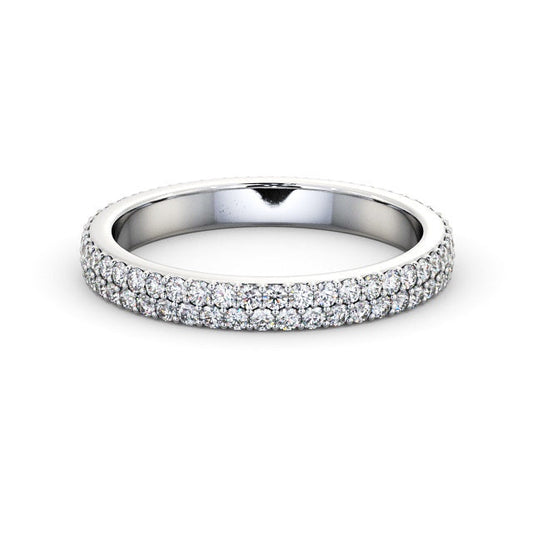 The Aurora Band — Round Lab Diamond Double Row Eternity Band