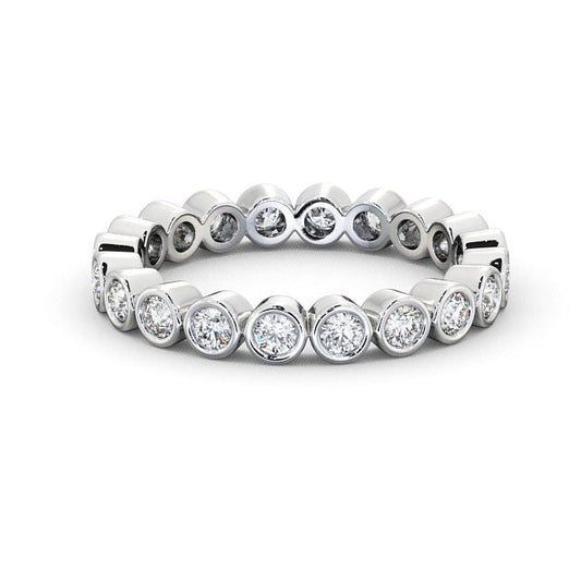 The Eva Band — Round Lab Diamond Bezel-Set Eternity Band II