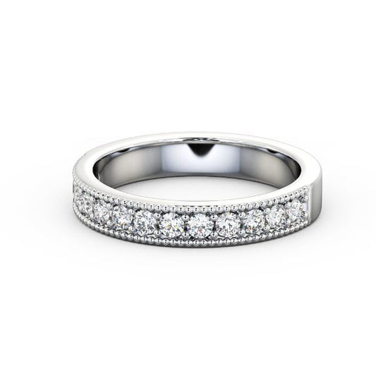 The Grace Band — Lab Diamond Vintage Milgrain Half Eternity Band