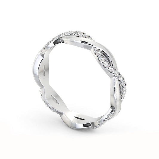 The Elise Band — Lab Diamond Twisted Eternity Band