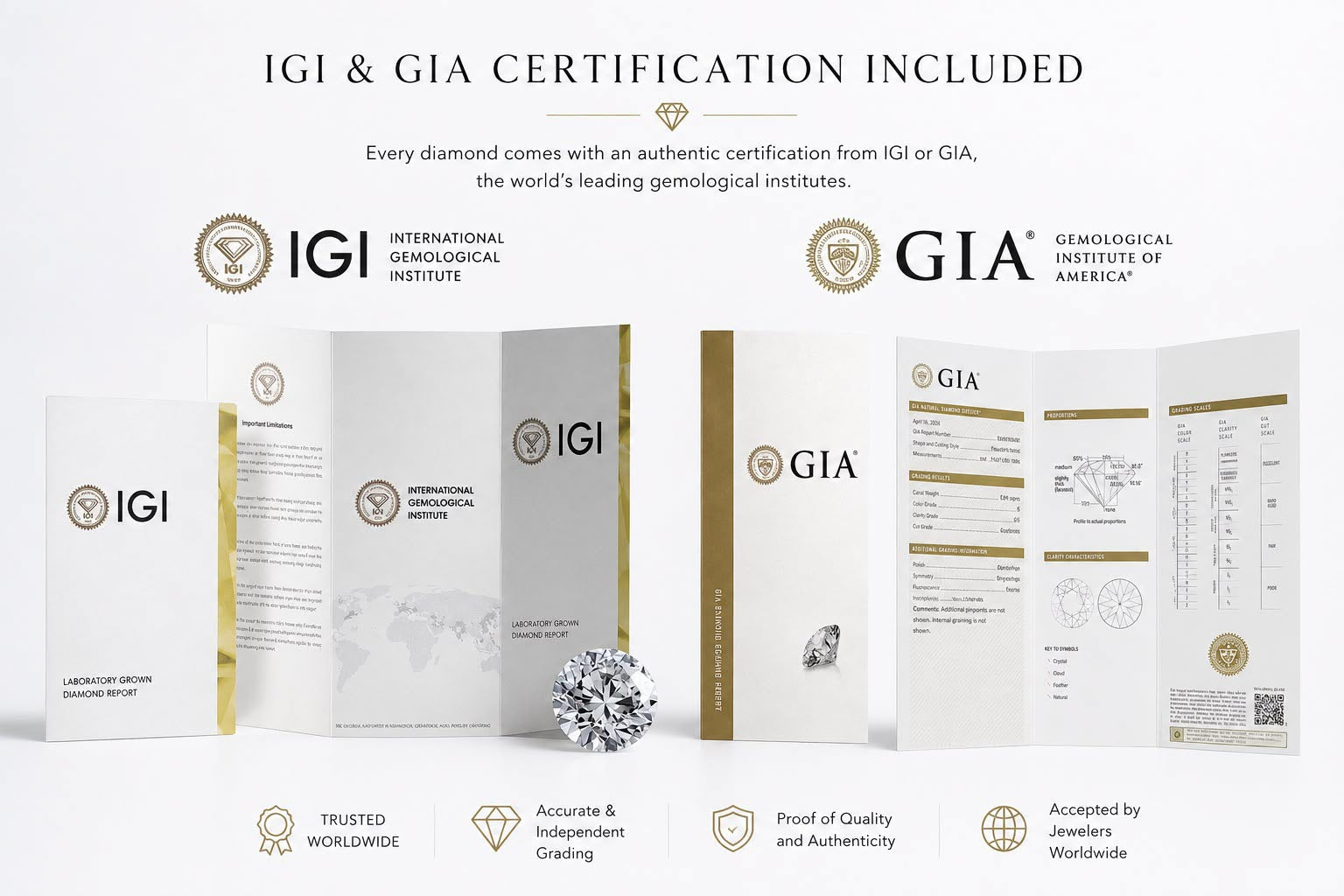 IGI & GIA certification included