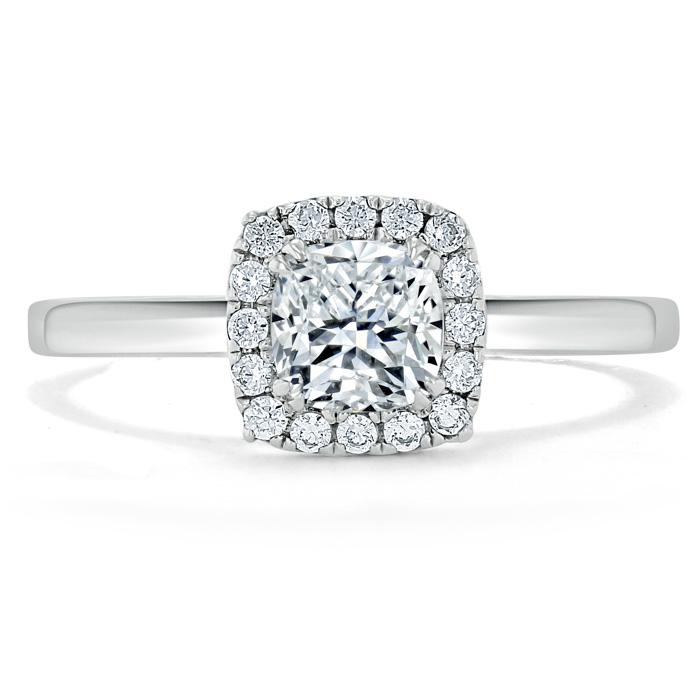 The Aurora — Cushion Lab Diamond Halo Engagement Ring II